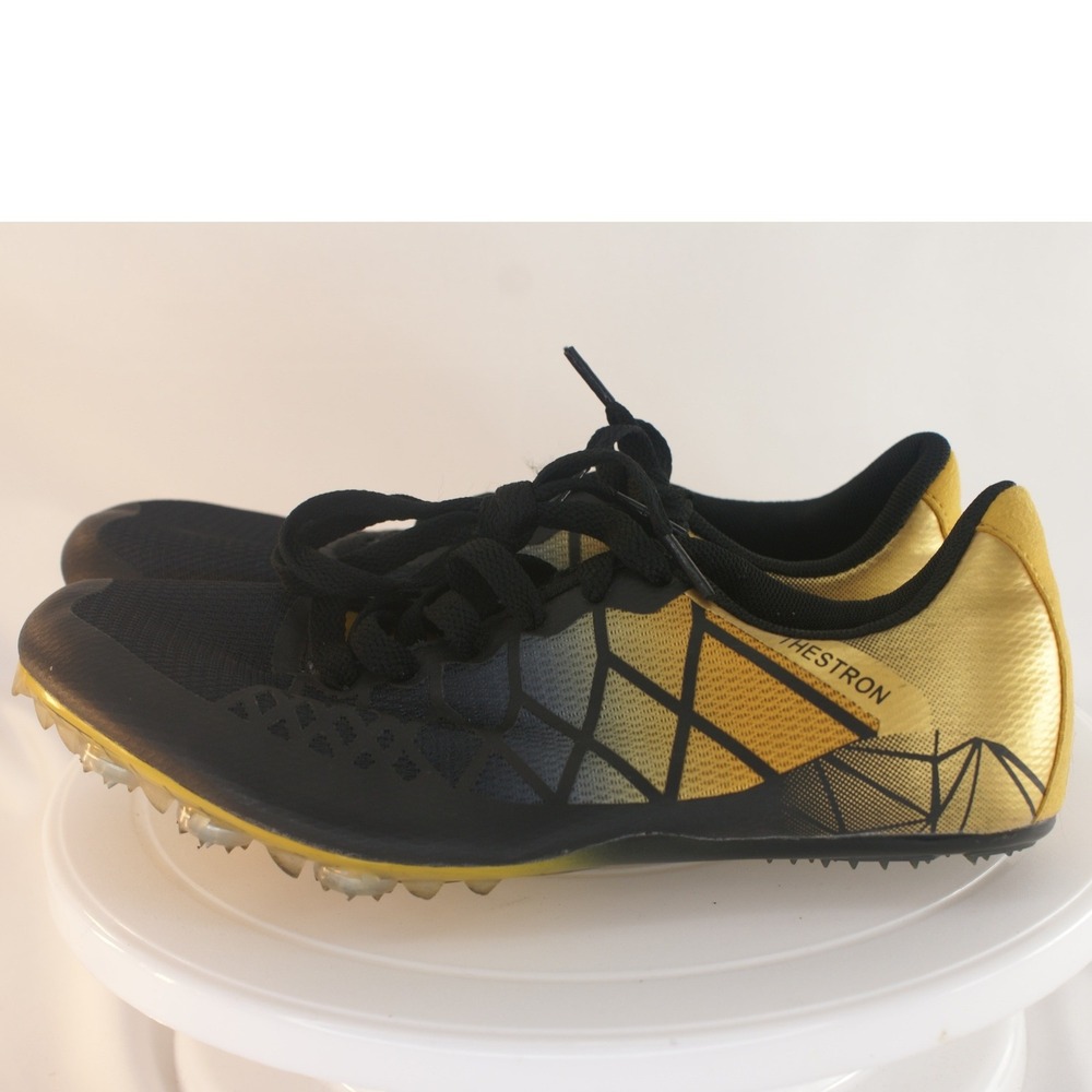 Thestron Track & Field Spikes Womens Size 4 EU 34 Black Gold Sprinting Shoes
